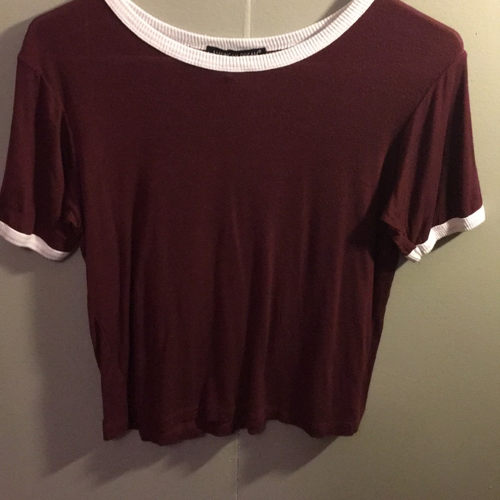Medium American dream crop top maroon